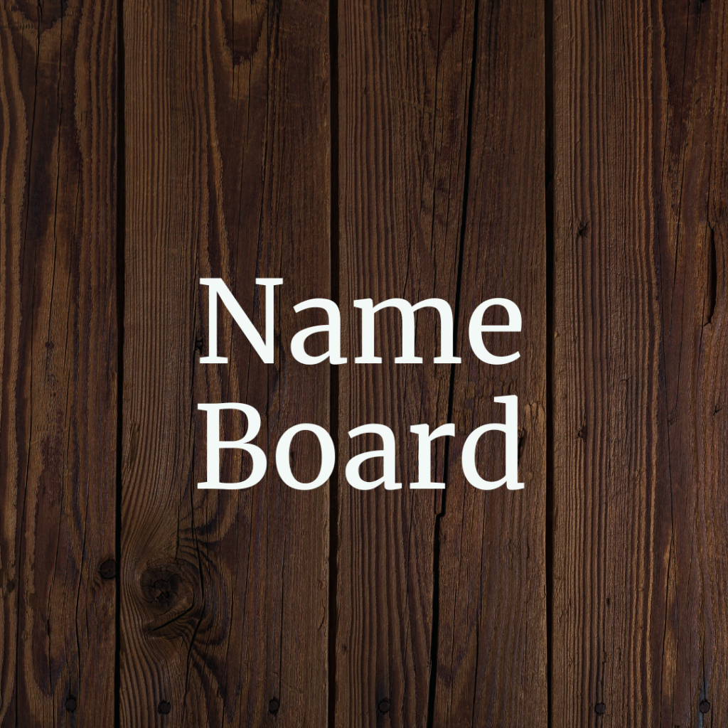 name boards